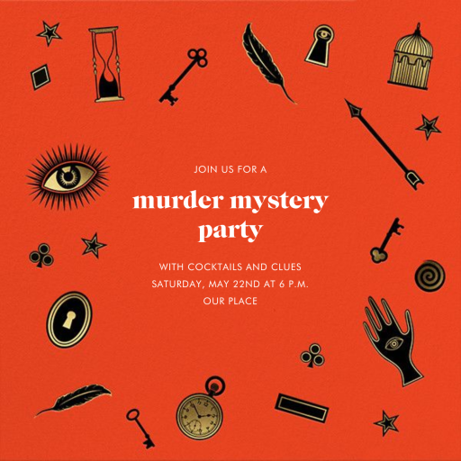 Mystique - Murder Mystery Invitation by Jonathan Adler