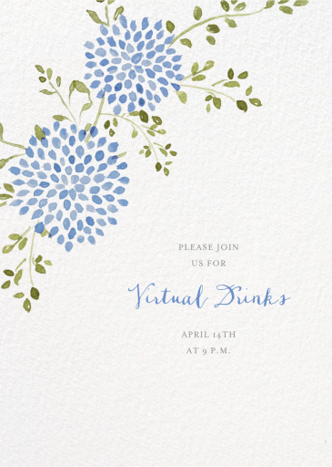 Watercolor Dahlias - Get-Together Invitation by Paperless Post
