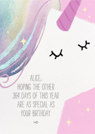 Unicorn Hair - Birthday Card by Paperless Post