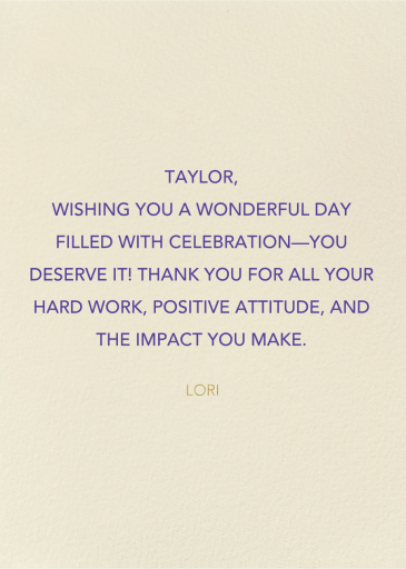 Purple Flower Field (Elena Boils) - Business Greeting Card by Wrap - Back