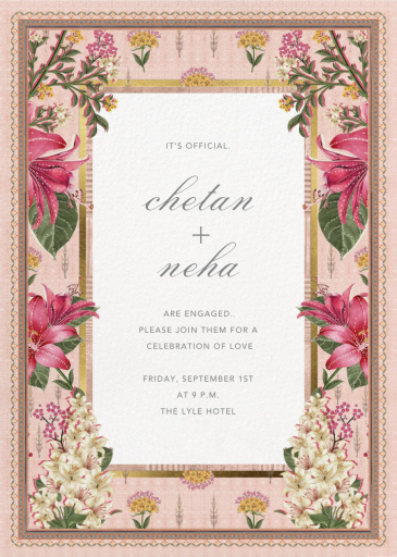 Keyuri - Engagement Party Invitation by Anita Dongre