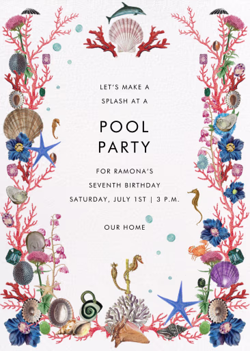 Oceana - Birthday Invitation by Stephanie Fishwick