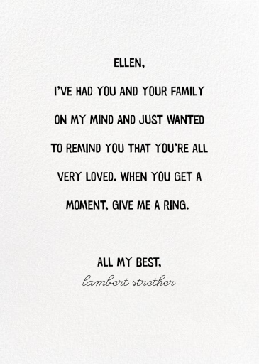 Vintage Daisy (Carolyn Gavin) - Greeting Card by Red Cap Cards - Back