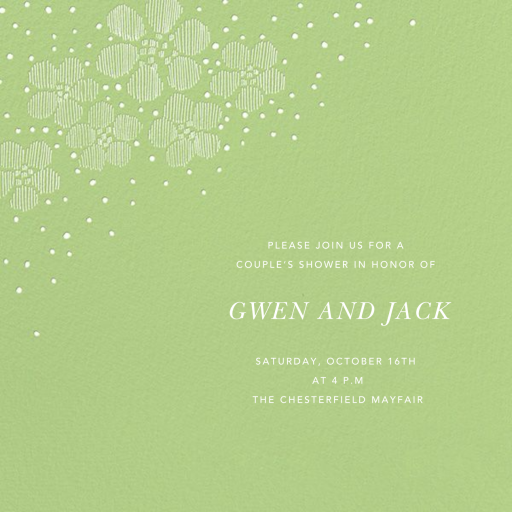 Blossoms on Tulle I Save The Date - Bridal Shower Invitation by Oscar de la Renta