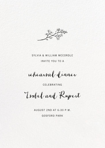 Ivory Plain - Rehearsal Dinner Invitation by Paperless Post