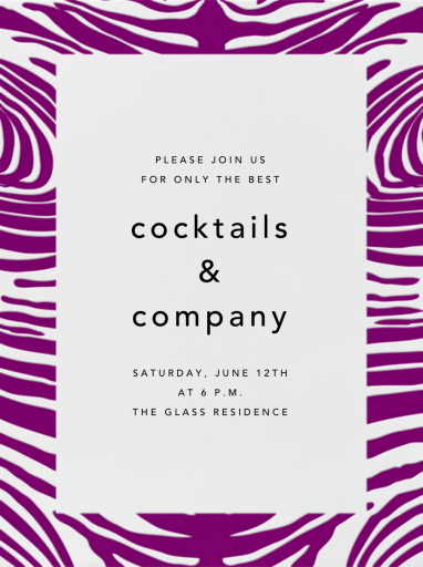 Zebra Stripes - Birthday Invitation by Paperless Post