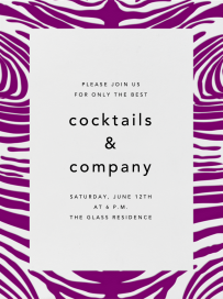 Zebra Stripes - Birthday Invitation by Paperless Post