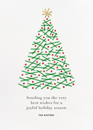 Crisscross Tree - Christmas Card by Paperless Post