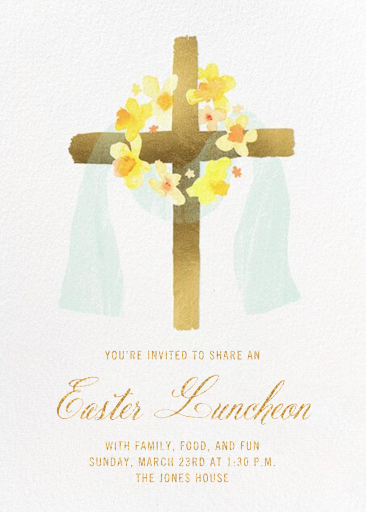 Draped Cross - Easter Invitation by Paperless Post