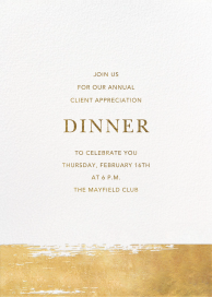 Simple Brushstroke - Dinner Party Invitation by Sugar Paper