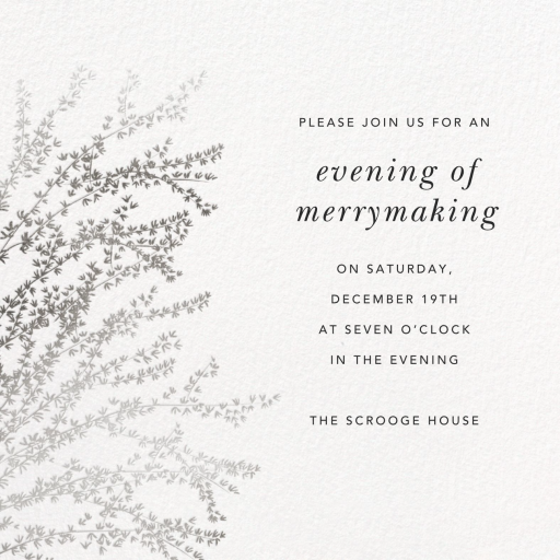 Forsythia Branch - Winter Party Invitation by Paperless Post