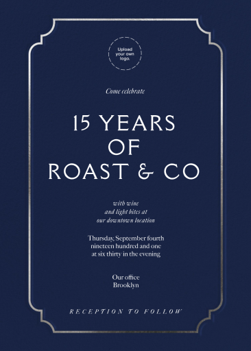 Traditional Border - Business Anniversary Invitation by Paperless Post