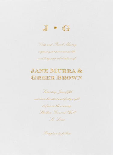 Bellomont - Invitation by Crane & Co.