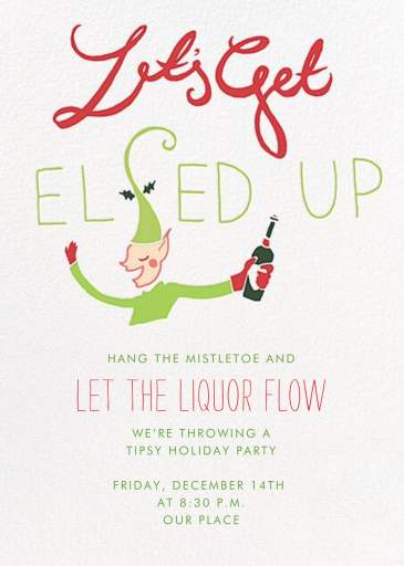 Let's Get Elfed Up - Holiday Party Invitation by Paperless Post