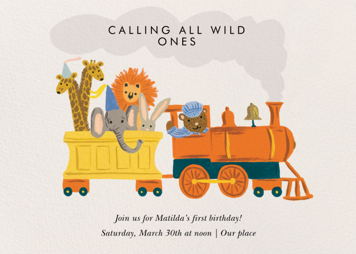 Little Engine - First Birthday Invitation by Rifle Paper Co.