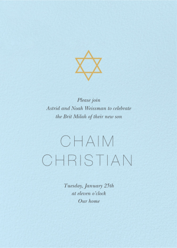 Guiding Star - Bris/Baby Naming Invitation by Paperless Post