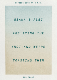 Soft Wash - Engagement Party Invitation by Kelly Wearstler