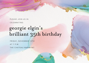 Gilded Rainbow - Birthday Invitation by Ashley G