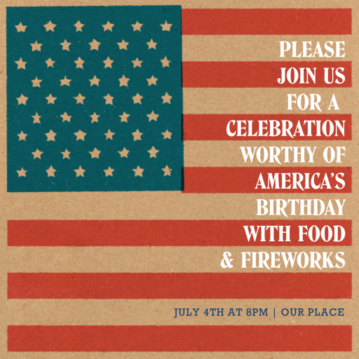 Joyful Flag - 4th of July Invitation by Paperless Post