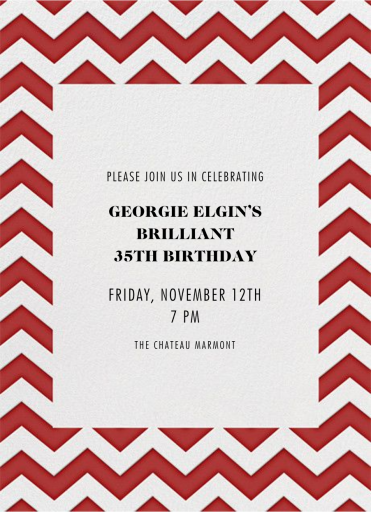 Chevrons - Tall - Birthday Invitation by Paperless Post