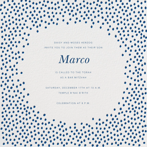 Ikat Dot Home - Bar & Bat Mitzvah Invitation by Oscar de la Renta