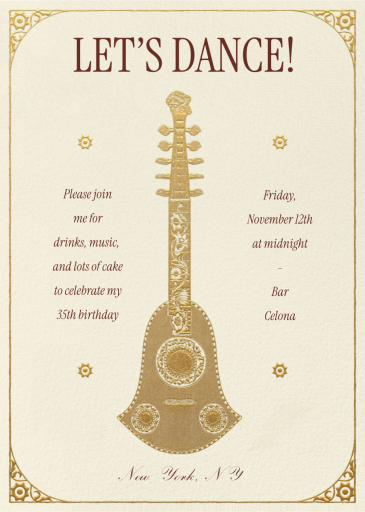 Golden Tunes - Invitation by The V&A