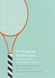 Tennis Racquet by Paperless Post