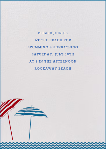 Beach Umbrellas - Beach Party Invitation by Paperless Post