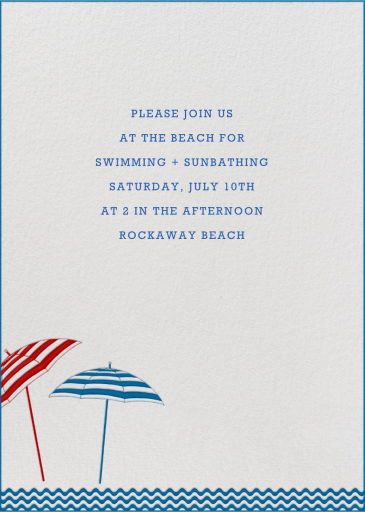 Beach Umbrellas - Summer Party Invitation by Paperless Post