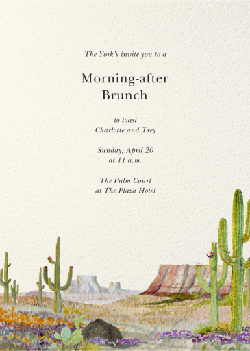 Desert Plateau - Wedding Brunch Invitation by Felix Doolittle