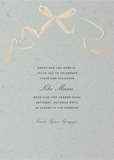 Pink Tie Affair - Bris/Baby Naming Invitation by Paperless Post