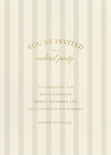 Merry Stripes - Cocktail Party Invitation by Sugar Paper
