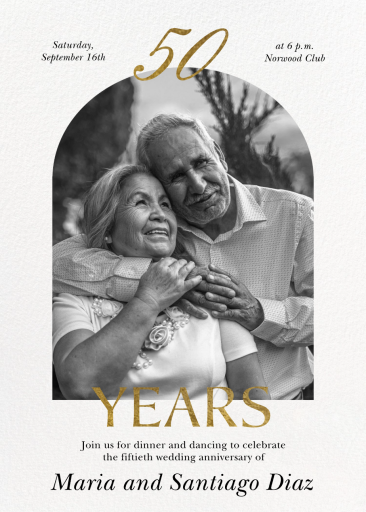 Golden Milestone - Invitation by Paperless Post