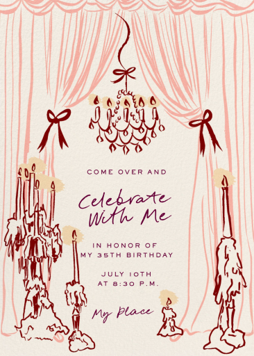 Waxy Candle Drops - Birthday Invitation by Pulp Templates Co.