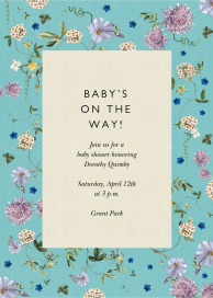 Falling Phlox - Baby Shower Invitation by Stephanie Fishwick