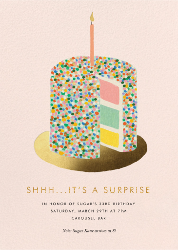Layer Cake (Invitation) - Surprise Party Invitation by Rifle Paper Co.