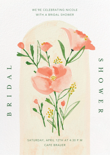 Watercolor Poppy - Bridal Shower Invitation by Paperless Post