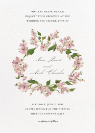 Blooming Wreath - Wedding Invitation by  Monique Lhuillier