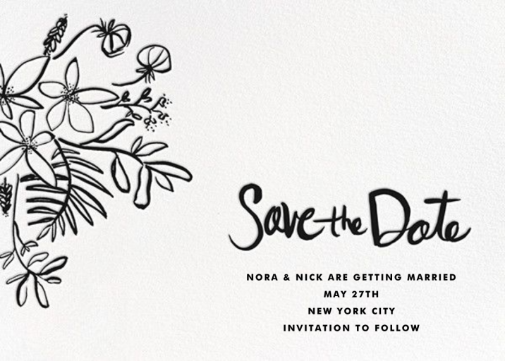 Floral Arrangement - Save the Date by Linda and Harriett