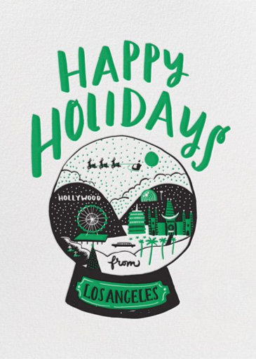 Snow Globe Hello!Lucky - Holiday Card by Hello!Lucky