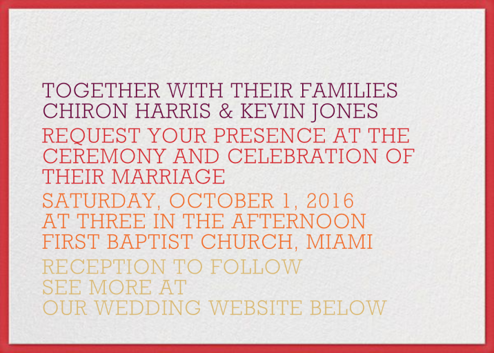 Ombre Invitations by The Indigo Bunting