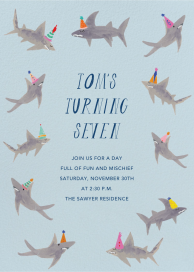 Just a Bite, I'm Stuffed - Birthday Invitation by Mr. Boddington's Studio