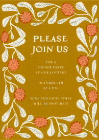 Borde de flores silvestres - Invitación para fiesta de Hadley Paper Goods