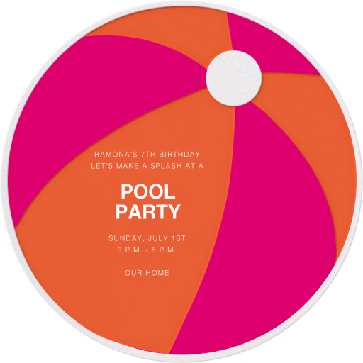 Party Ball - Pool Party Invitation by Jonathan Adler