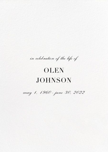 3/4 Portrait (Photo) - Memorial Card by Paperless Post - Back