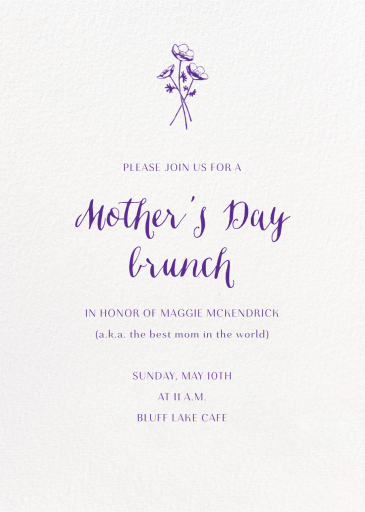Full-Page Photo Tall (Double-Sided) - Mother's Day Invitation by Paperless Post - Back