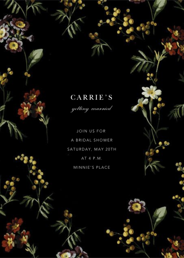 Wild Pansy - Hanukkah Invitation by Oscar de la Renta