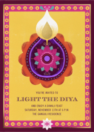Colorful Diya by Paperless Post