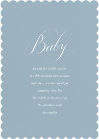 Scalloped Trim - Baby Shower Invitation by Sugar Paper