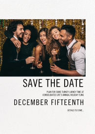 Simple Black and White (Photo) - Holiday Save the Date by Paperless Post